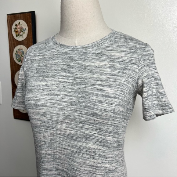Theory Cherry B3 Stirling Rib-Knit Mini Shirt Dress in
Gray Small - Picture 5 of 6